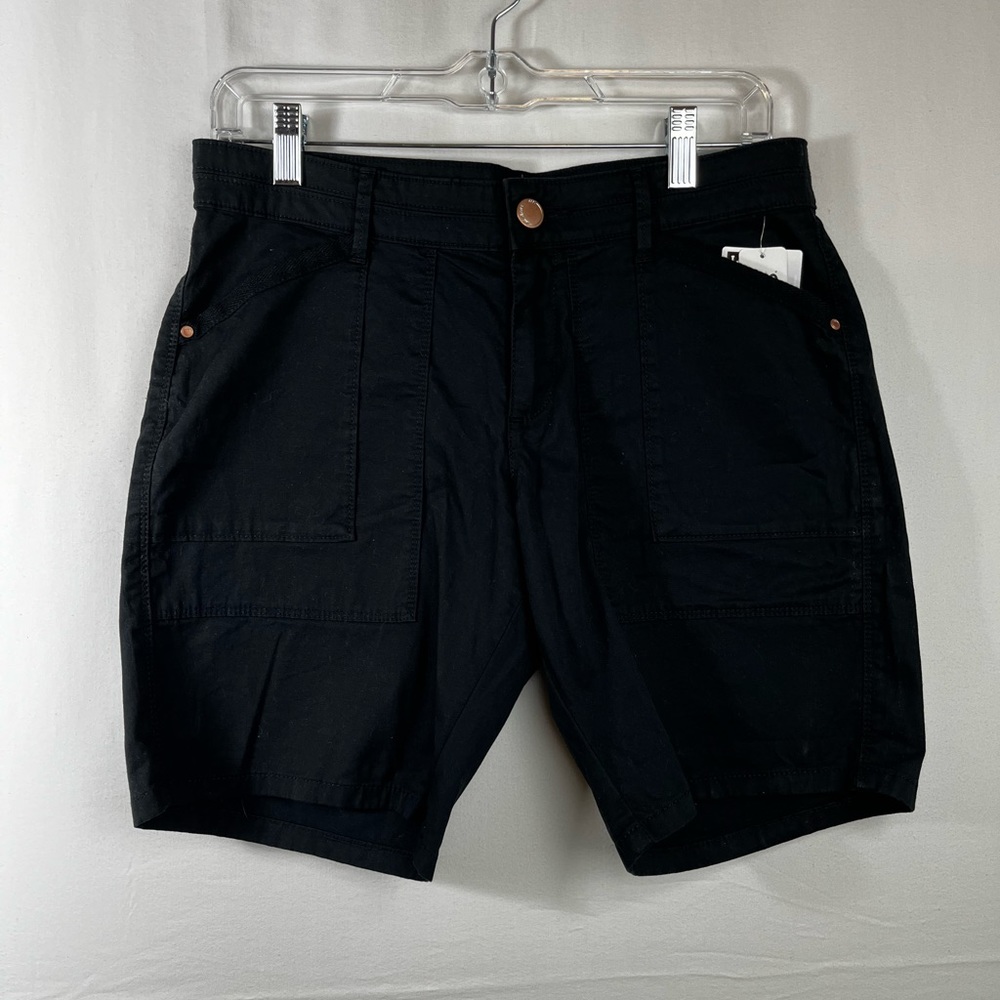 Womens Black Lees midrise Bermuda shorts
